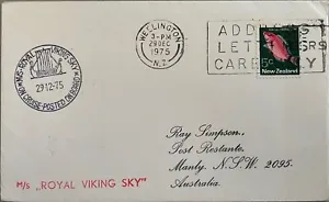1975 New Zealand #444 or #538 w M/S Royal Viking ship cancel on cover *d - Picture 1 of 2