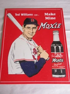Ted Williams Moxie Soda Tin Sign Vintage Look Boston Red Sox MLB Baseball 16x13" - Picture 1 of 3