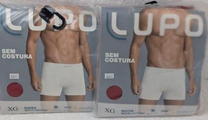 2 Lupo Men's Fashion Stretch Boxer Briefs SIZE XXL Underwear Red NWT - Picture 1 of 3