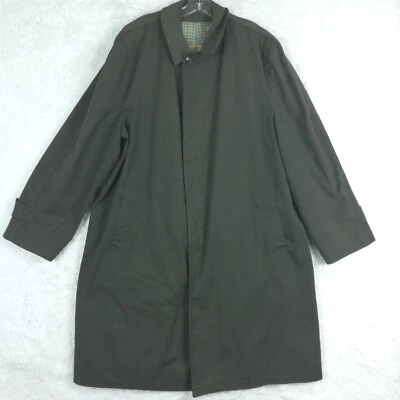 Gabardina de Colección Gales Of Ye Towne Of Boston Para Hombres Lavado y Usar Verde Abotonada L Foto 1 de 4