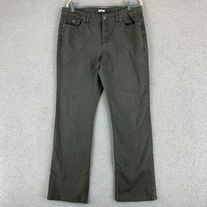 Liz & Co Jeans Womens Size 14 Taupe Bootcut Stretch High Rise Pants - Picture 1 of 8