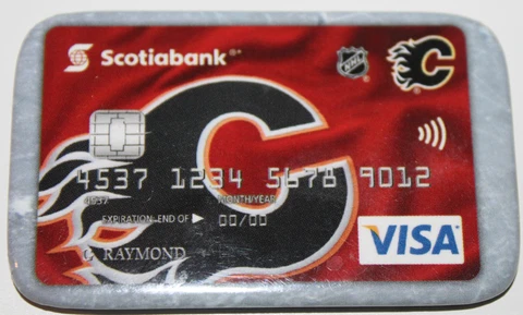 Calgary Flames Scotiabank Canada Visa Promotional Pin Magnet Attachment Cover