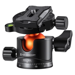 K&F Concept Tripod Ball Head 36mm With 1/4 Inch Quick Release Plate 35.2lbs Load - Picture 1 of 6
