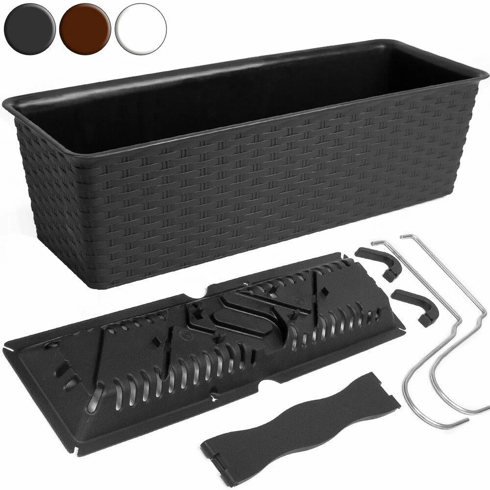 Balkonkasten Ratolla Geländerkasten Blumentopf Blumenkasten Pflanztopf Geländer - Bild 1 von 4