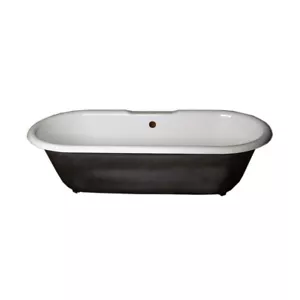 Primed Black Cast Iron Clawfoot Tub FEET NOT INCLUDED Bathroom White Bathtub - Picture 1 of 4