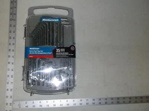 35-pc. MASTERCRAFT 58-8890-6 HEX AND TORX KEY SET METRIC SAE SET - Picture 1 of 7