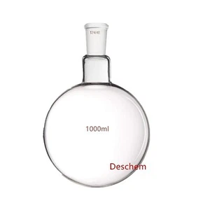 1000ml 24/40 Round Bottom Glass Flask 1L 1-Neck Lab One Neck Chemistry Bottle - Picture 1 of 2