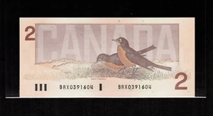 Canada  $2 DOLLARS 1986 Thiessen/Crow Star Replacement Changeover BRX Gem UNC - Picture 1 of 2