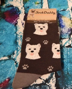 Unisex Erwachsene schwarze Socke Daddy Socken/Einheitsgröße/Westie - Bild 1 von 3