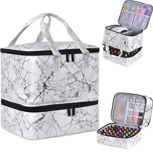 Nail Polish Organizer Case - Holds 42+ Bottles (15ml/0.5 fl.oz) Upgraded Double - Picture 1 of 6