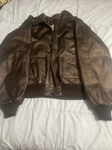 Burks Bay Black Jacket Men XL 100% Genuine Leather Excellent Condition - Picture 1 of 8