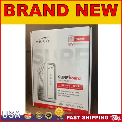Arris SB6190 DOCSIS 3.0 Cable Modem Brand New original Sealed - Image 1 of 4