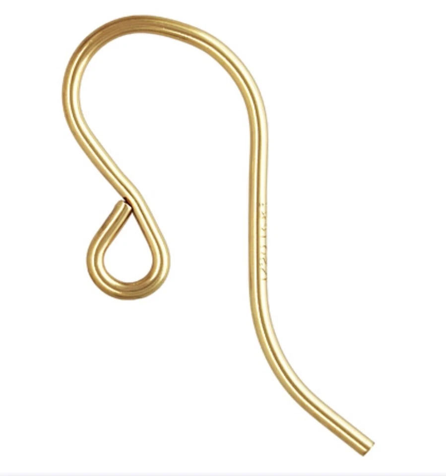 Ganchos para pendientes alambres franceses rellenos de oro de 14K para hacer joyas hágalo usted mismo EE. UU. Foto 1 de 1