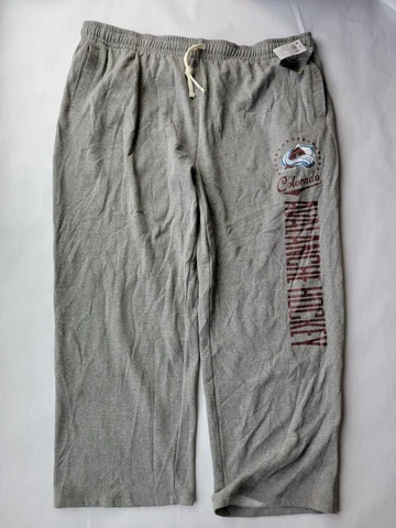 NHL NWT Hockey Mens Fleece Colorado Avalanche Hockey Sweatpants Size 4XL (BOX95) Cover