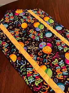Handcrafted-Quilted Table Runner-Birthday- Newest Themed Addition/Happy Birthday