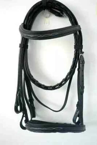 Beautiful Horse Leather English Bridle With Fancy Stitch, All Size. - Picture 1 of 4