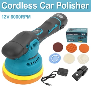 Lucidatrice Auto Orbitale KIT Professionale con 2 Batterie 8 Velocità Regolabile - Foto 1 di 8