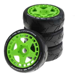 Rubber Tire Plastic Wheel With 17mm Adapter For 1/8 On Road Rally RV RC Car HSP - Picture 1 of 10