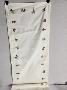 Crema Corredor de Verano Pottery Barn Bordada Vegetales Frutas Jardín 18"x90" - Imagen 1 de 10