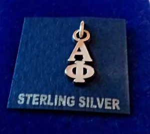 Sterlingsilber klein 15x5mm Griechische Schwesternschaft Bruderschaft Alpha Phi Lavalier Charm - Bild 1 von 3