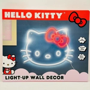 GRANDE Letrero LED de Neón para Decoración de Pared Iluminado Hello Kitty Completo 24 X 17 NUEVO RARO - Imagen 1 de 5