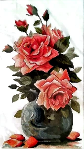 Country Threads ROSES Counted Cross Stitch Kit    Flowers   Australian - Imagen 1 de 3