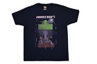Minecraft Youth Boys Enderman In Rain Navy Blue Shirt New S, M
