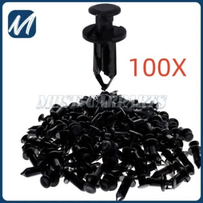 100x适用于全地形车塑料铆钉固定器挡泥板保险杠推销扣夹 — 第 1/4 张图片