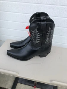 Tony Lama STIEFEL 7 B QUADRATISCHE Zehenpartie Western Cowboystiefel 7 STIEFELETTEN 7 SCHWARZ 7 - Bild 1 von 9