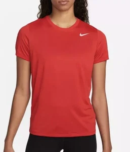 Women's Nike Dri-Fit Legend T-Shirt Size Medium University Red Crew Tee NEW - Picture 1 of 3