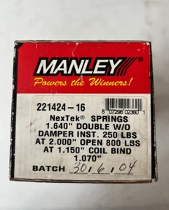 Manley 221424-16 NexTek Drag Race Double Valve Springs 1.640" .880" Lift Set 16 - Picture 1 of 4