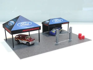 Scala 1:60 - 1:64 Diorama tende sponsor rally display auto sportive decorazione pista - Foto 1 di 8