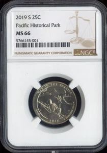 2019-S War in the Pacific Guam Quarter NGC MS66 Auction - Picture 1 of 2