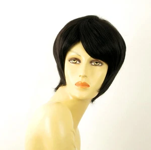 perruque femme 100% cheveux naturel courte noir ref ANNE 1b - Picture 1 of 9