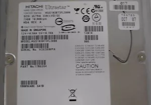 Hitachi 17R6394 73GB 10K RPM U320 80-pin SCSI 3.5" Hard Disk Drive - Picture 1 of 1