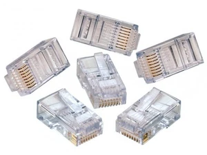 Lot of 50 x CAT6 RJ45 Ethernet Connector Network LAN Cable End Crimp Plug x 50 - Picture 1 of 1