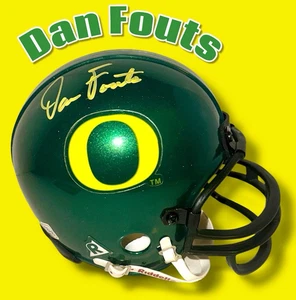 DAN FOUTS AUTOGRAPHED SIGNED OREGON DUCKS NCAA COLLEGE MINI HELMET wAP/COA - Picture 1 of 8