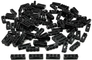 Lego 100 New Black Projectile Launchers 1 x 4 Inside Clips Disk Shooters Parts - Picture 1 of 1