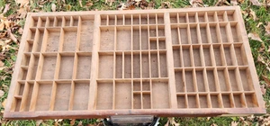VINTAGE STEVENS TYPE PRESS WOODEN LETTERPRESS PRINTERS TRAY SHADOW BOX DRAWER #5 - Picture 1 of 9