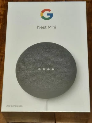 Google Nest Mini 2nd Generation Smart Speaker – Charcoal – Brand New Sealed - Image 1 of 3