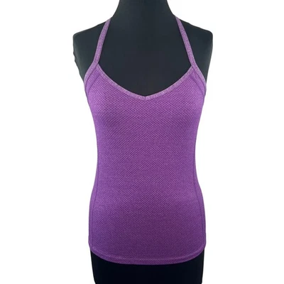 Lorna Jane Púrpura Cami Top Con Amor Correa de Espagueti Cuello Redondo Pullover S? Foto 1 de 4