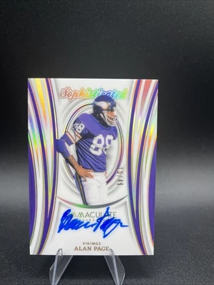Alan Page 2024 Immaculate On Tarjeta Autógrafo Minnesota Vikings 29/49 C64 Foto 1 de 2
