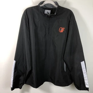 Baltimore Orioles Augusta Sportswear 1/4 Zip Pullover Jacket Sz XL Black - Picture 1 of 14