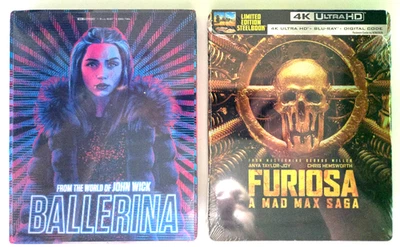 Ballerina 4K (Amazon Edition Steelbook) & Furiosa: A Mad Max Saga 4K Steelbook - Image 1 of 4