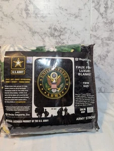 New US Army Regal Comfort Fleece Luxury Blanket MSRP $99 - Picture 1 of 6