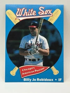 Billy Jo Robidoux 1989 Blue Coca Cola White Sox Chicago Card - Picture 1 of 2