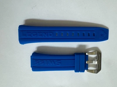 Correa de reloj Swiss Legend Trimix de silicona/caucho azul para dama Foto 1 de 2