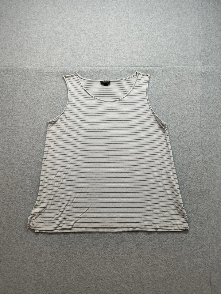 Camisa sin mangas Jill Wearever para mujer gris mediana a rayas elástica Foto 1 de 4