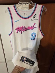 Pelle Larsson 2024-25 Miami Heat NBA Vice Edition Game Worn Jersey SWEDEN - Picture 1 of 13