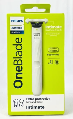 Recortadora y afeitadora íntima Philips Norelco OneBlade ~ Protección de la piel ~ NUEVA EN CAJA SELLADA Foto 1 de 4